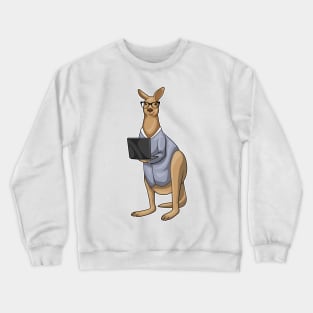 Kangaroo Secretary Laptop Crewneck Sweatshirt